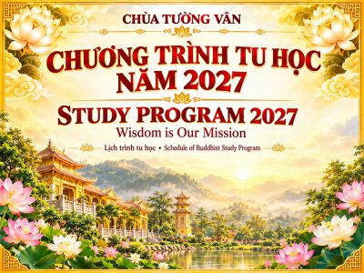 Chương trình tu học năm 2027 - Chùa Tường Vân Massachusetts